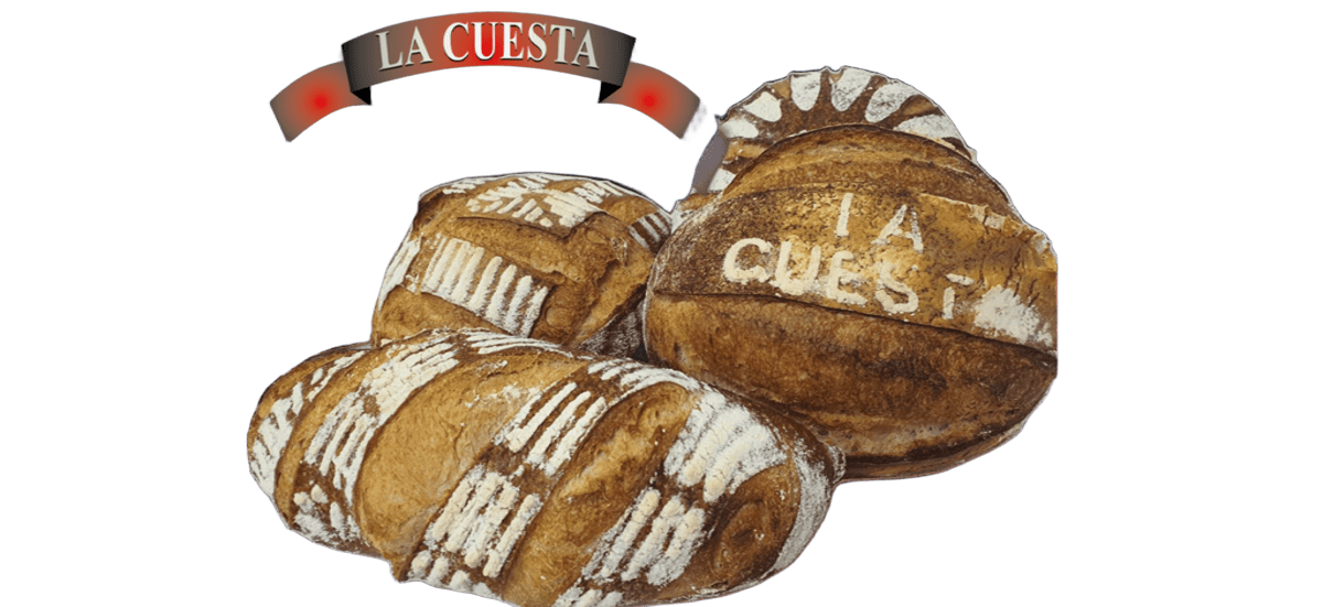 panes con el letrero la cuesta