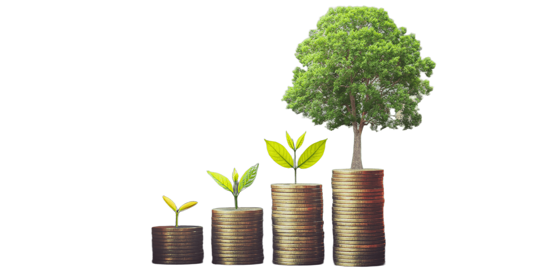 Foto árbol con monedas